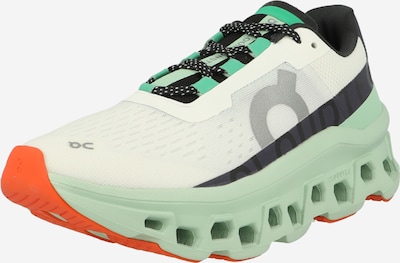 On Chaussure de course 'Cloudmonster' en anthracite / menthe / blanc naturel, Vue avec produit