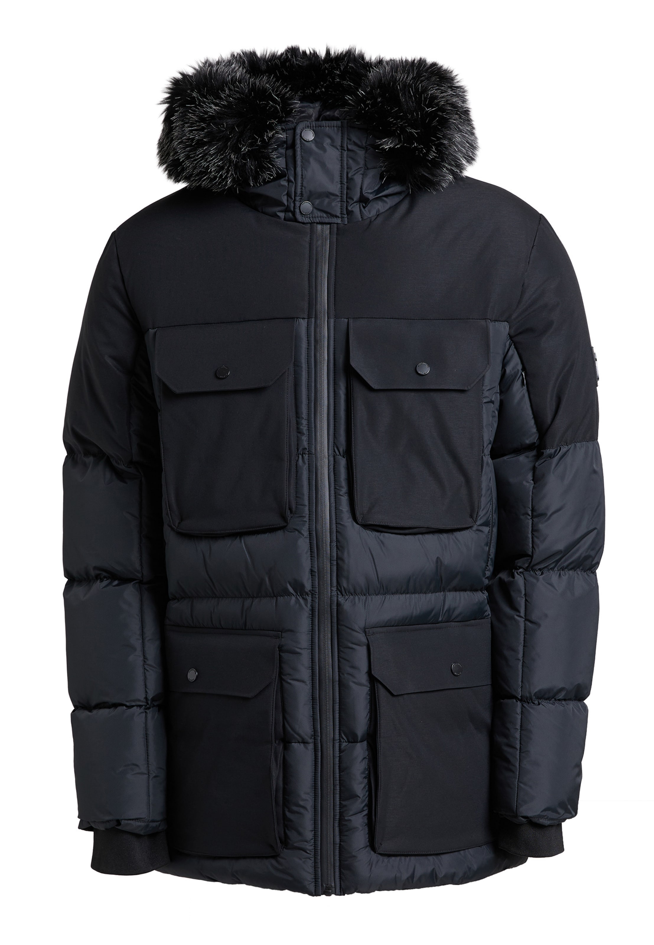 Alessandro Zavetti Winter Parka 'Marchetti' in Black: front
