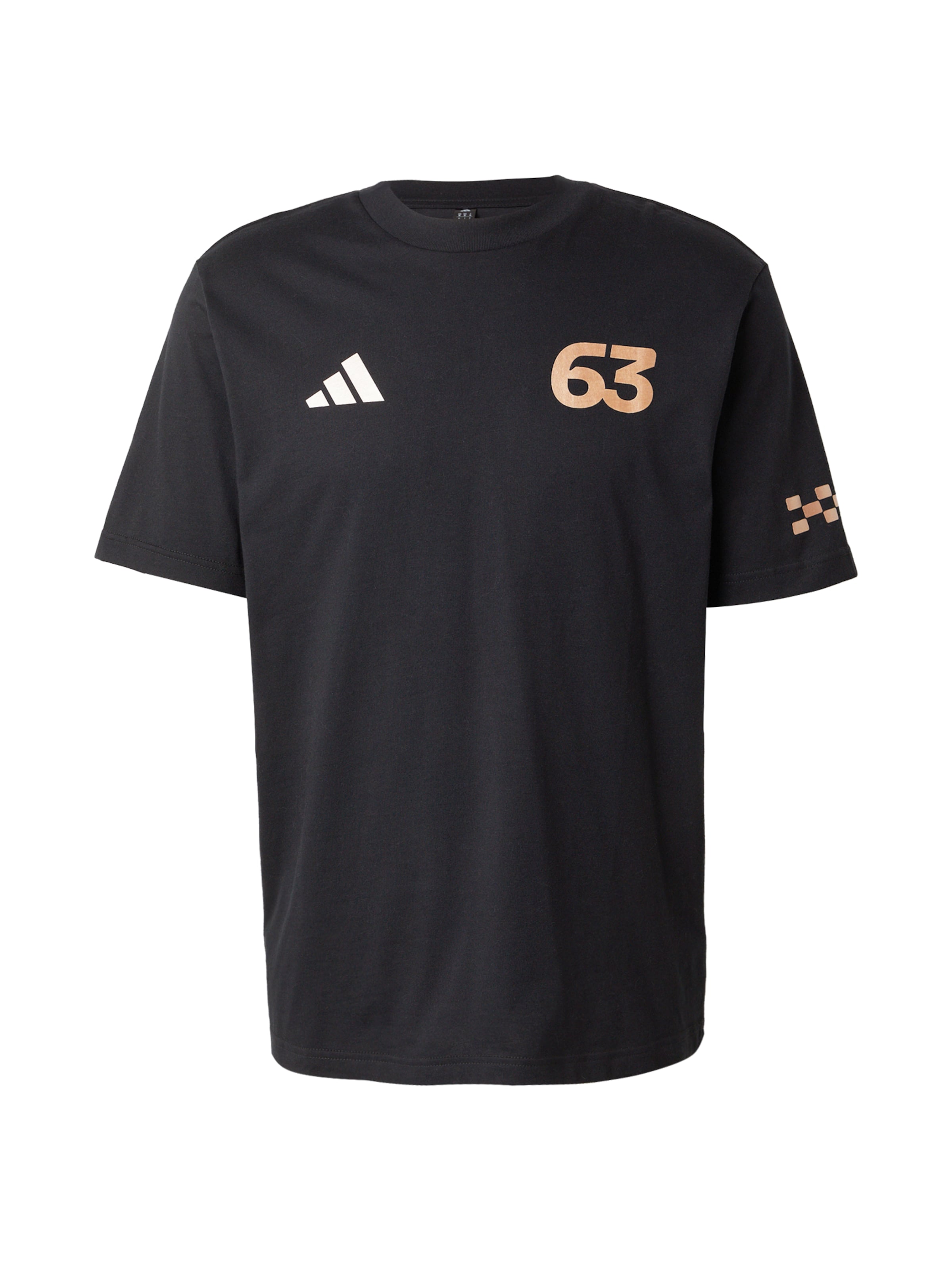 ADIDAS PERFORMANCE Λειτουργικό μπλουζάκι 'Mercedes - AMG Petronas Formula One Team George Russel Las Vegas' σε μαύρο: μπροστά