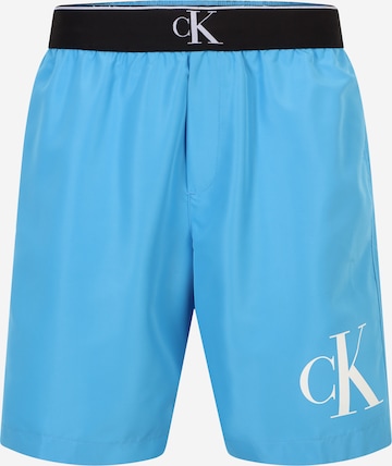 Calvin Klein Swimwear - Calções de banho 'Monogram' em azul: frente