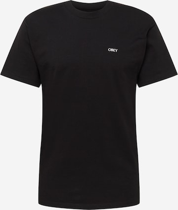 T-Shirt Obey en noir : devant