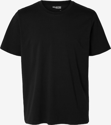 T-Shirt '16087842' SELECTED en noir : devant