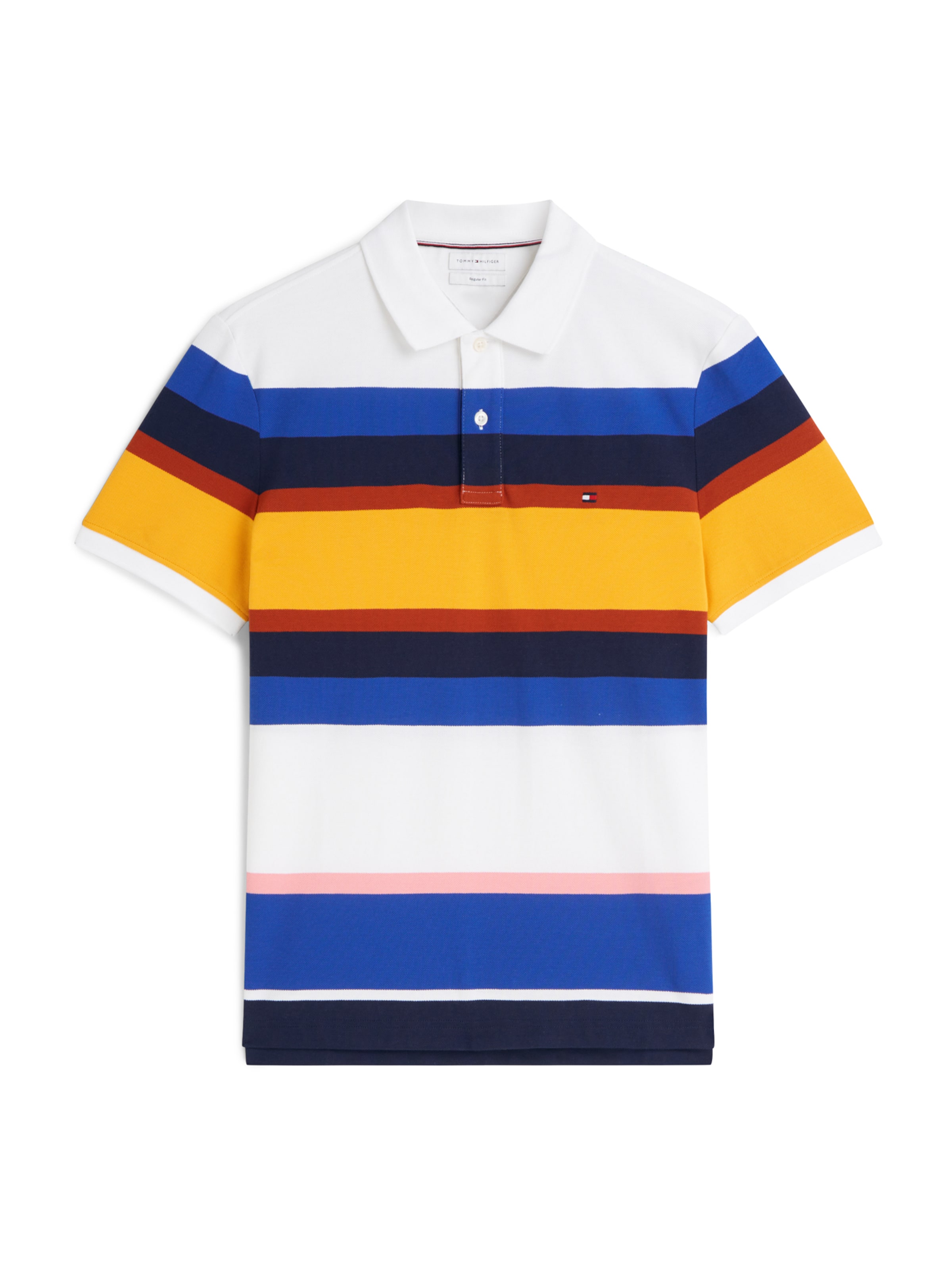 TOMMY HILFIGER Poloshirt in blau / nachtblau / gelb / weiß, Produktansicht
