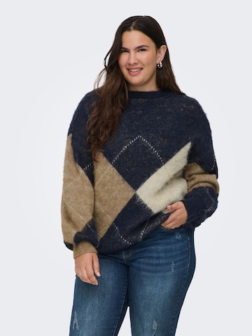 ONLY Carmakoma Sweater 'CARNoeme' in Blue: front