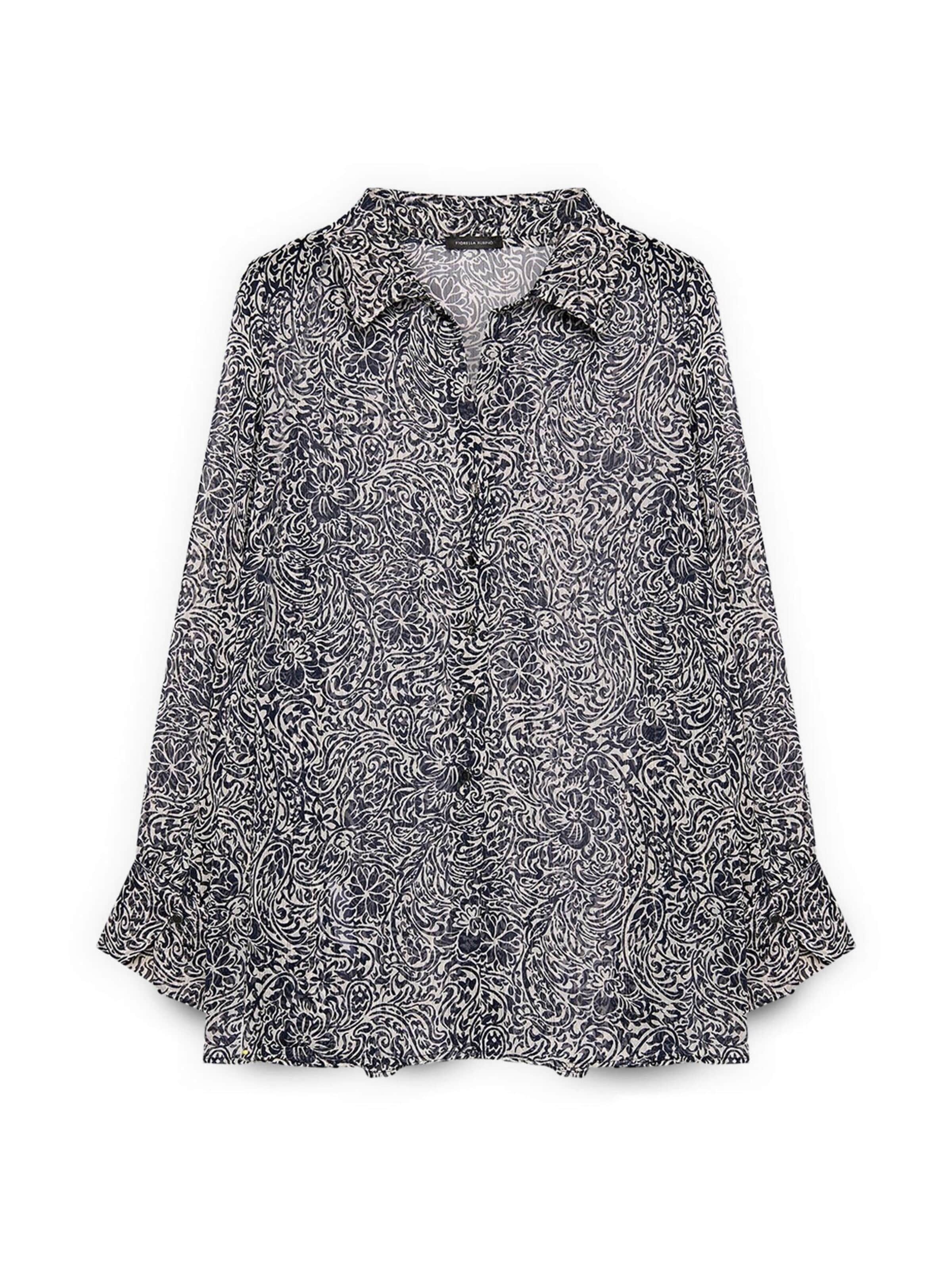 Fiorella Rubino - Blusa en azul: frente