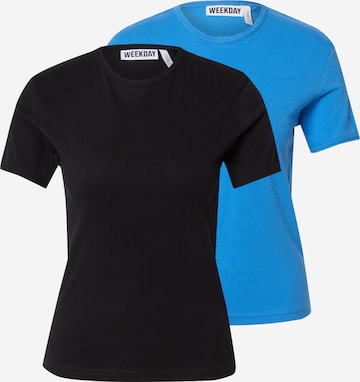 WEEKDAY Koszulka 'Rey' w kolorze niebieski: przód