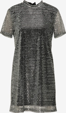 Rochie de la faina pe negru: față