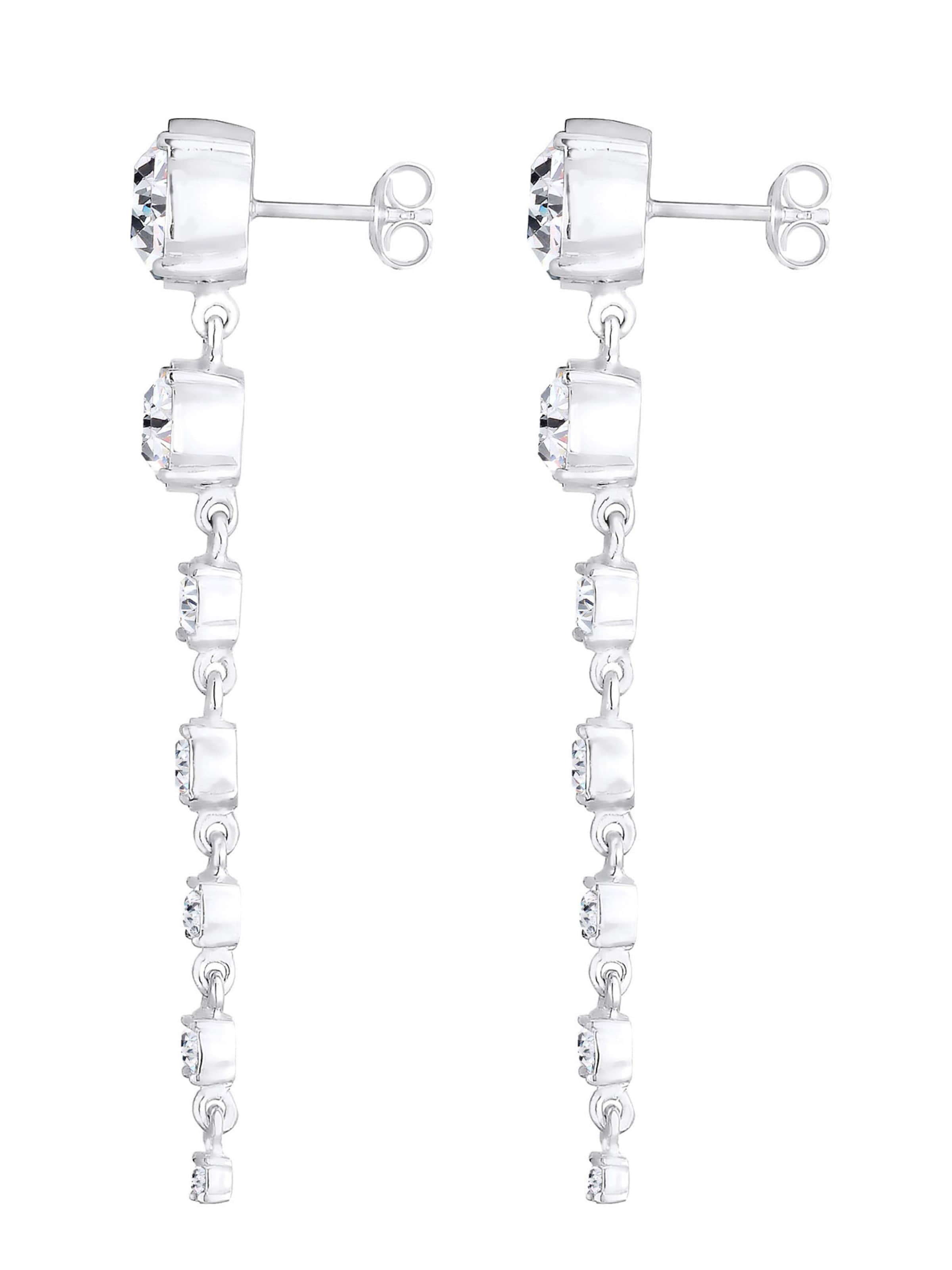 sudrabs ELLI PREMIUM Auskari 'Elegant'