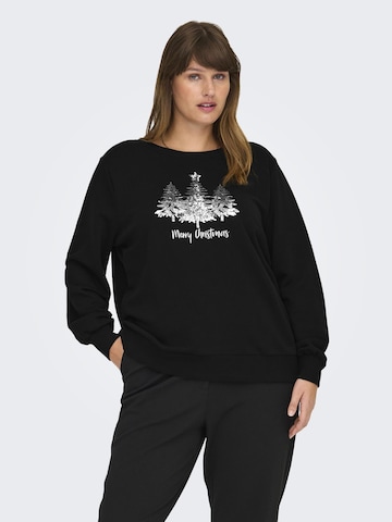 ONLY Carmakoma Sweatshirt in Zwart: voorkant