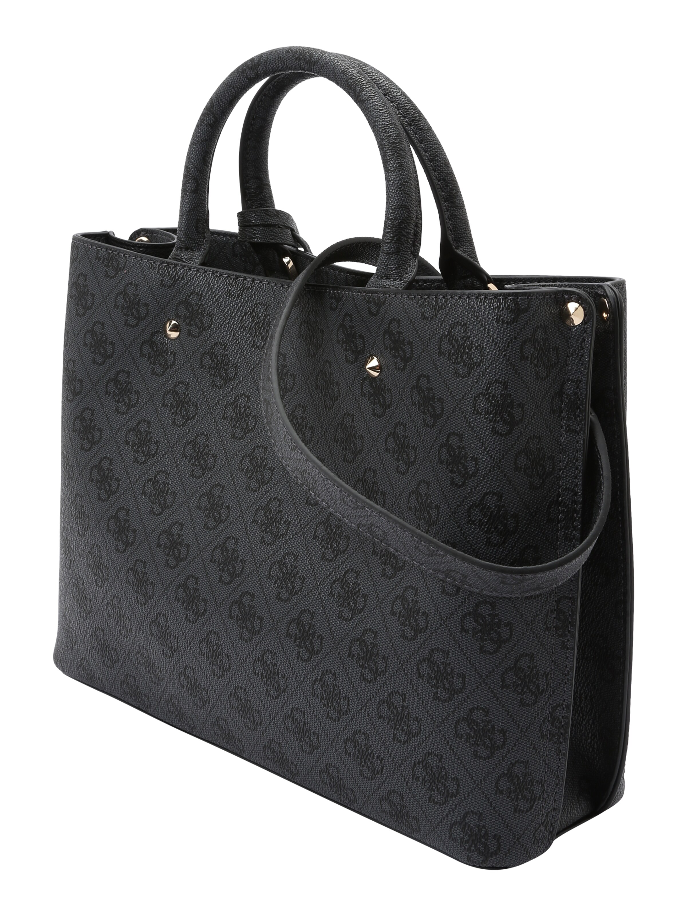 GUESS Handbag 'MERIDIAN II GIRLFRIEND SATCHEL' in Grey