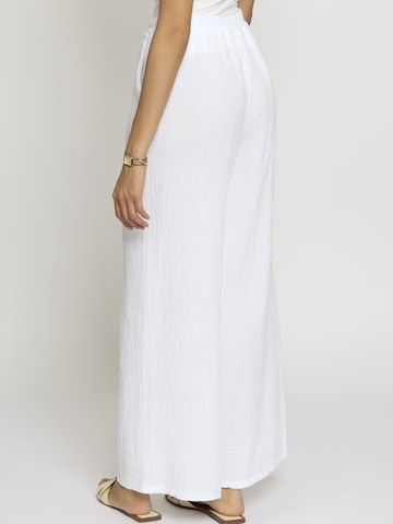 Wide Leg Pantalon 'Edaa' Lilavie en blanc