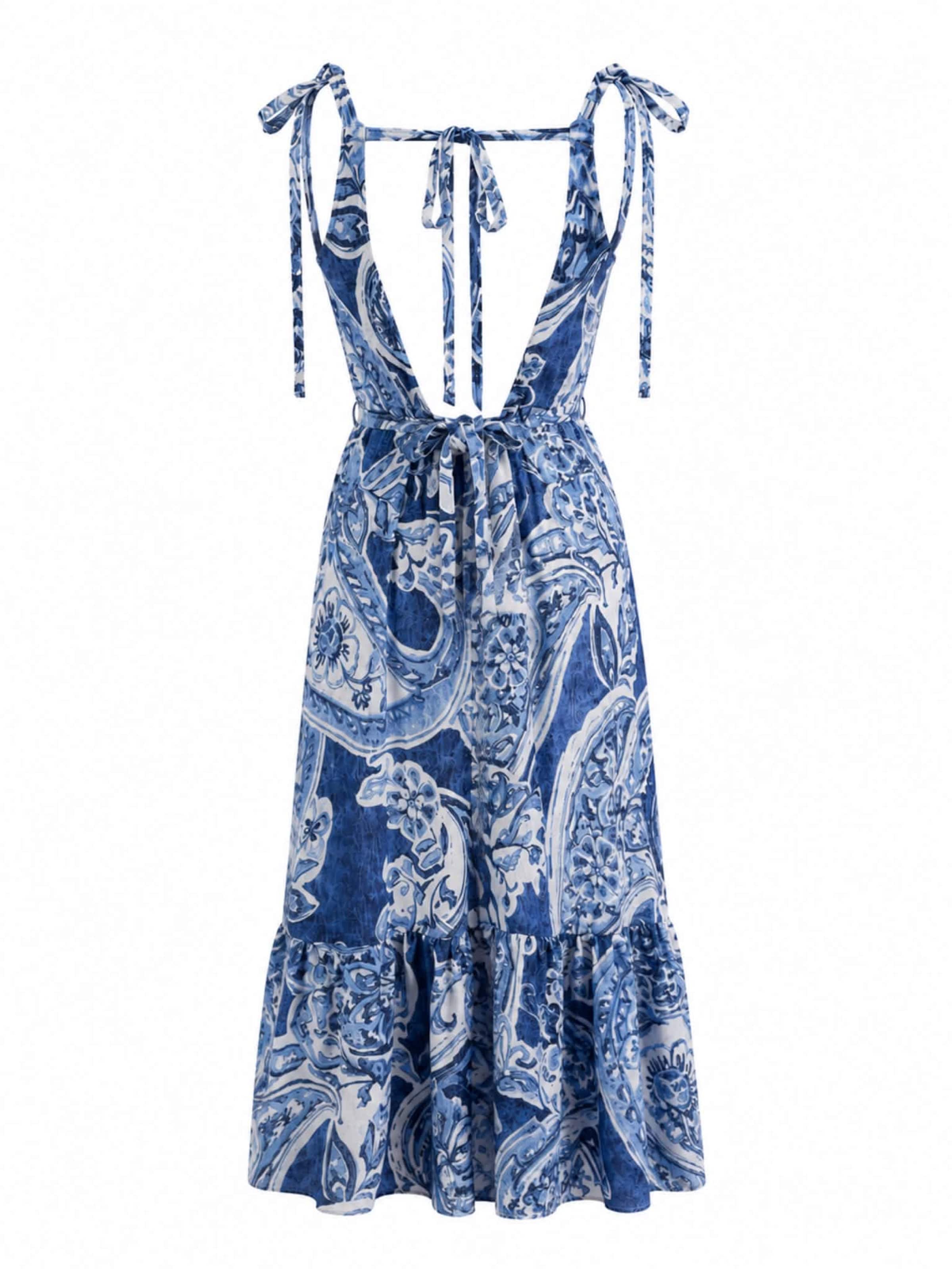 Robe d’été 'SANTORINI' NAYELPARIS en bleu