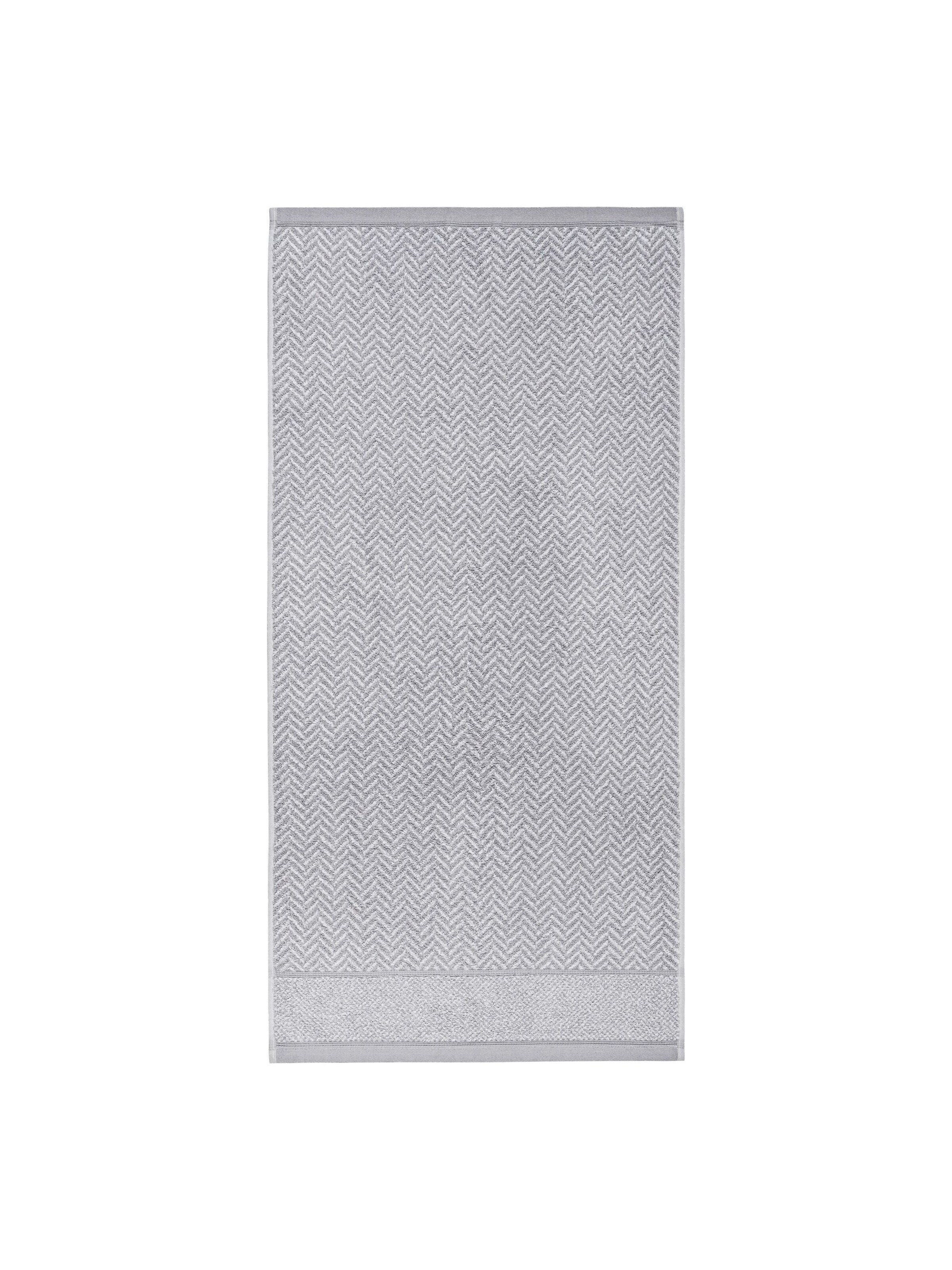 Herzbach home Handtuch Italian im 2er SET, Flächengewicht 500 gsm in Grau