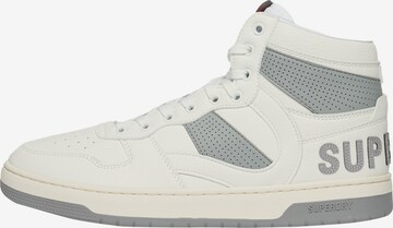 Superdry High-Top Sneakers in White: front
