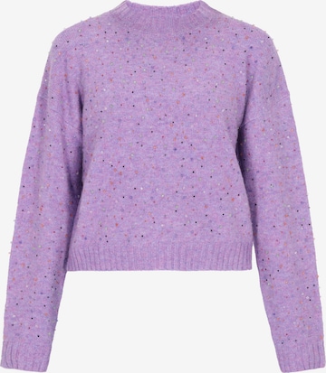 MYMO - Pullover oversized em roxo: frente