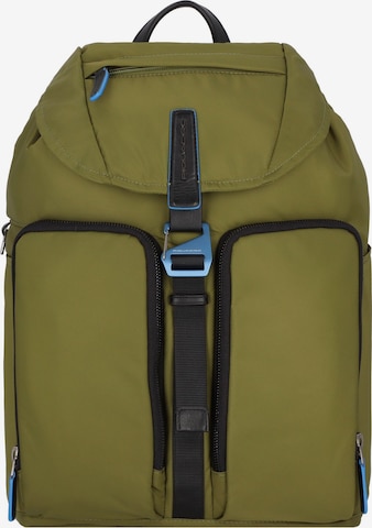 Piquadro Backpack in Green: front