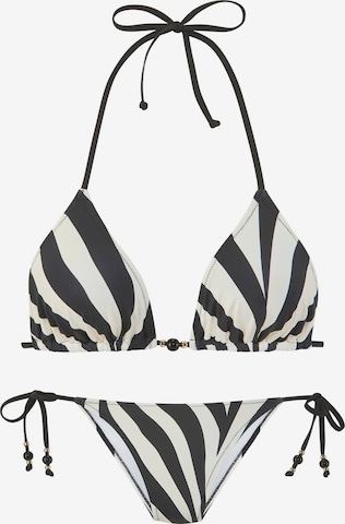 Triunghi Costum de baie două piese de la FRENCH CONNECTION pe negru: față