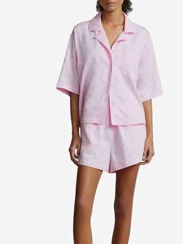 Polo Ralph Lauren Pajama ' Short Sleeve PJ Set - Jacquard Polo Player ' in Pink