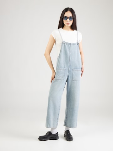 Monki Loose fit Jean Overalls in Blue: front