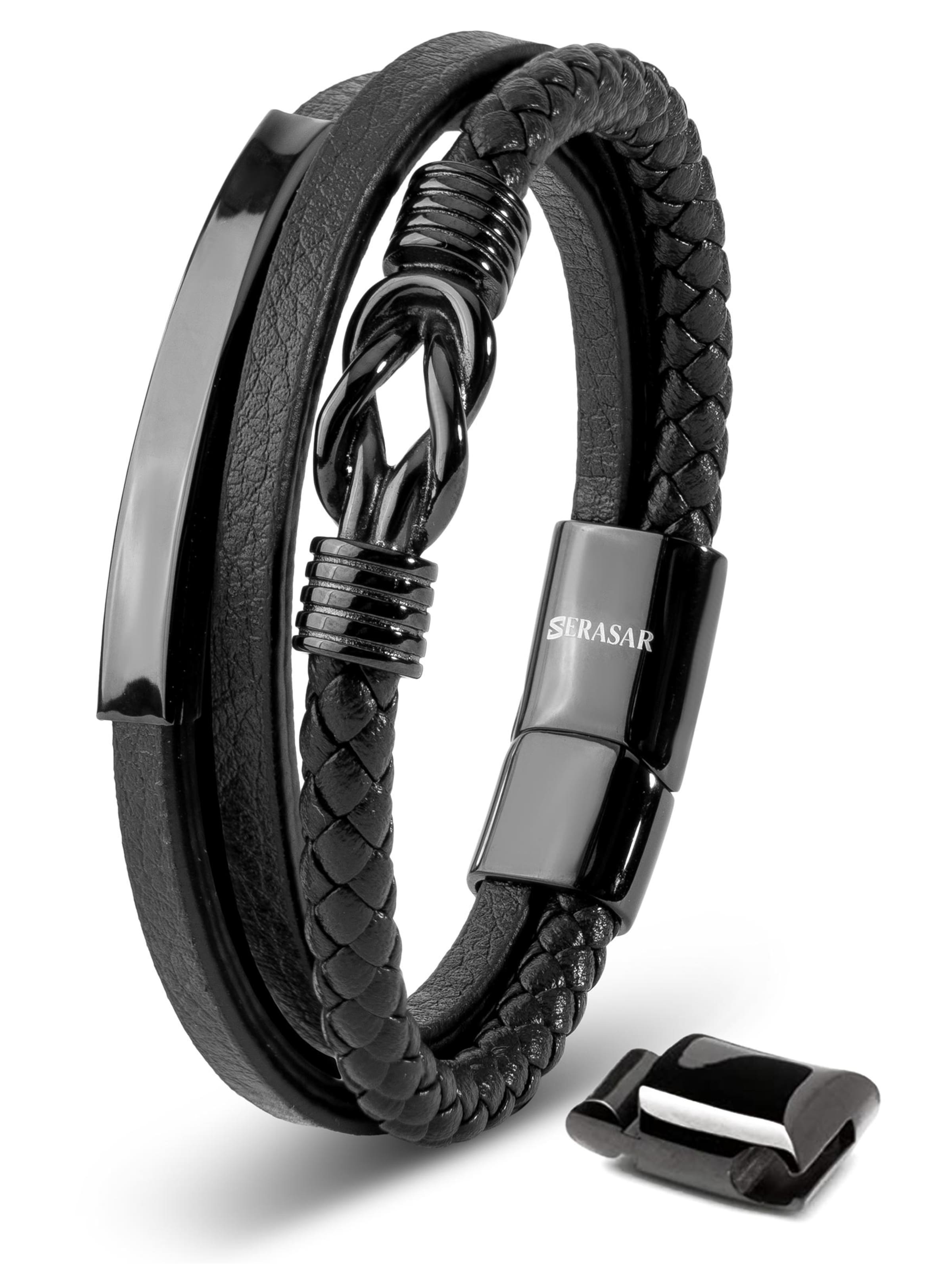 Bracelet 'Proud' SERASAR en noir : devant