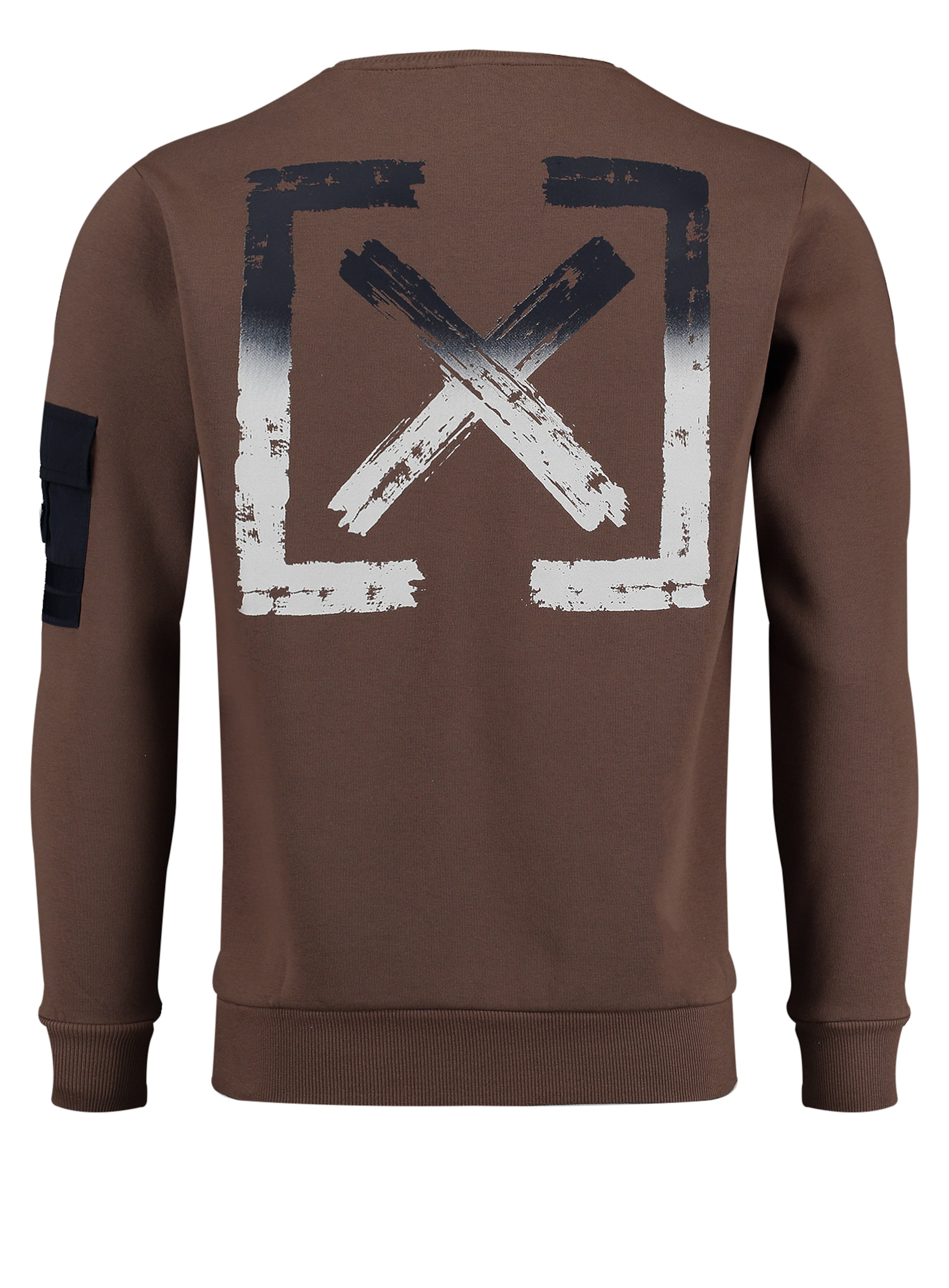 Key Largo Sweatshirt 'ELECTION' in Brown