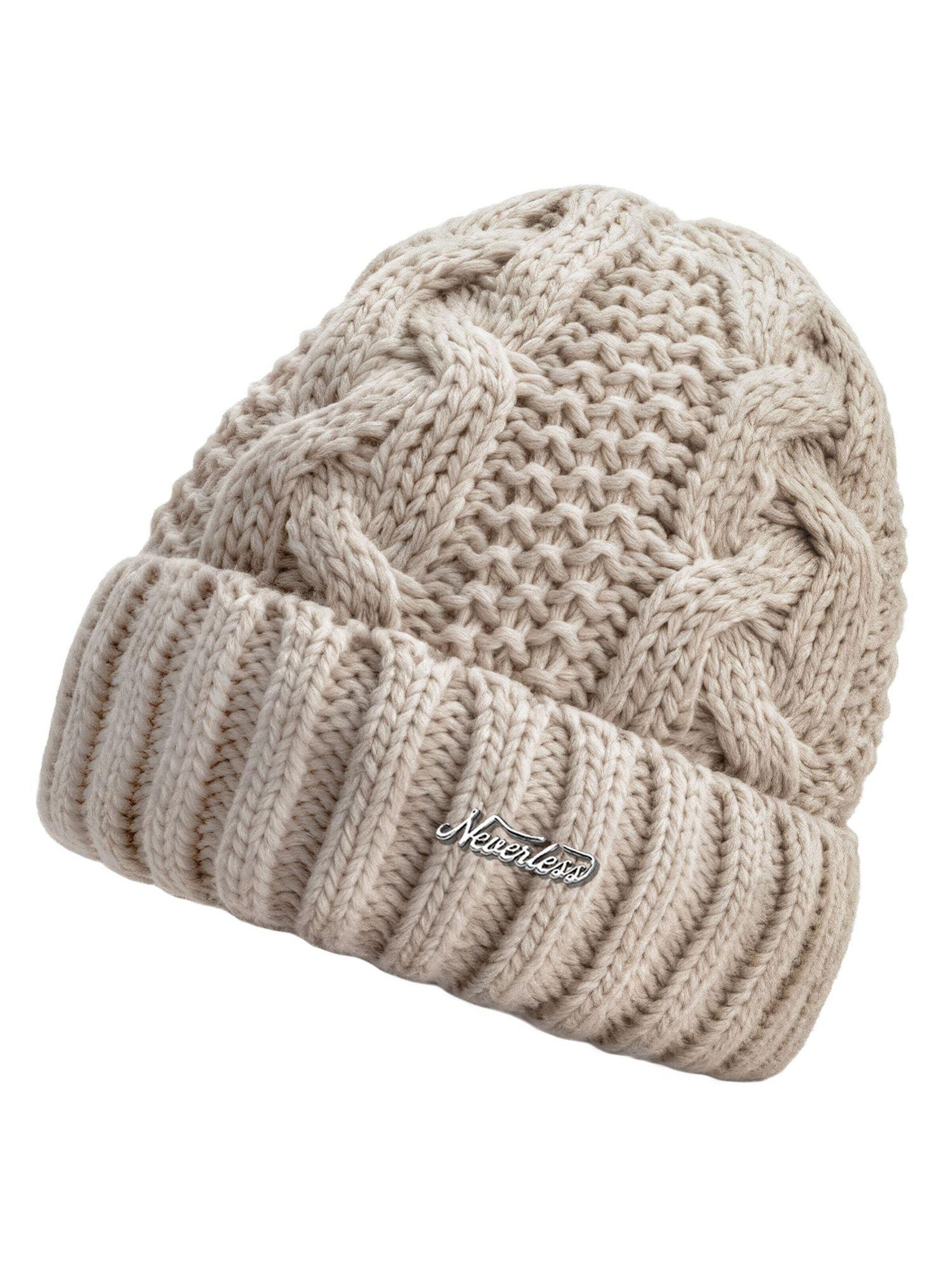 Neverless Mütze 'Model 36937'‌‌‌‌‌‌‌‌ in Beige: Vorderseite