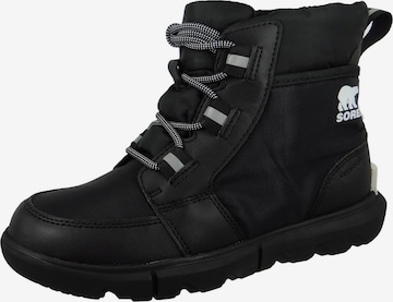 SOREL Lace-Up Ankle Boots in Black: front