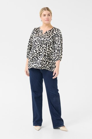 KAFFE CURVE Blouse in Zwart