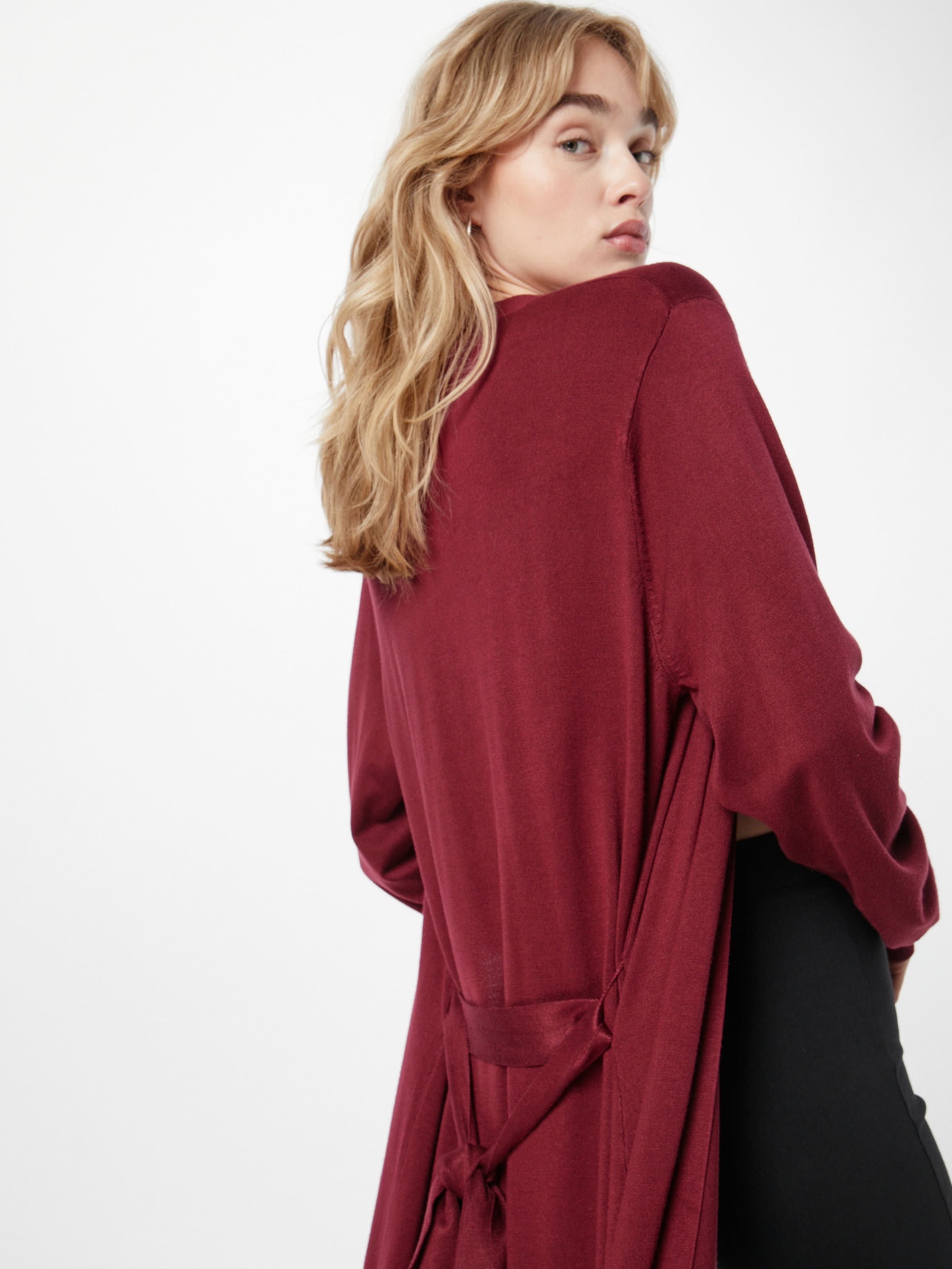 Dorothy Perkins Knit Cardigan in Burgundy ABOUT YOU