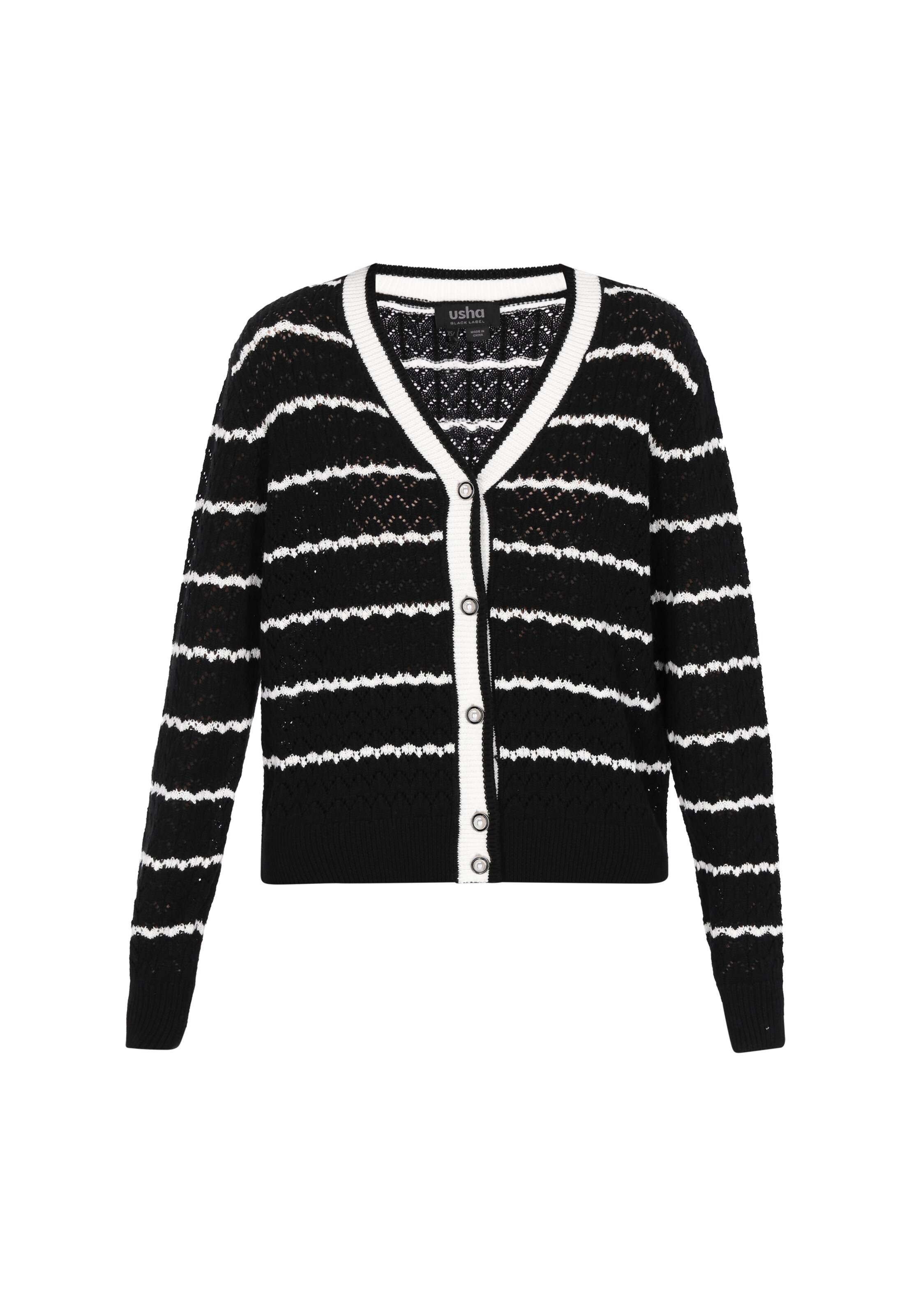 Cardigan usha BLACK LABEL en noir : devant