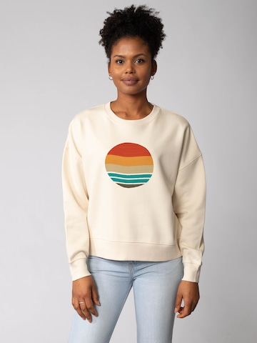 Watapparel Sweatshirt 'Sunset Ocean ' in Weiß: Vorderseite
