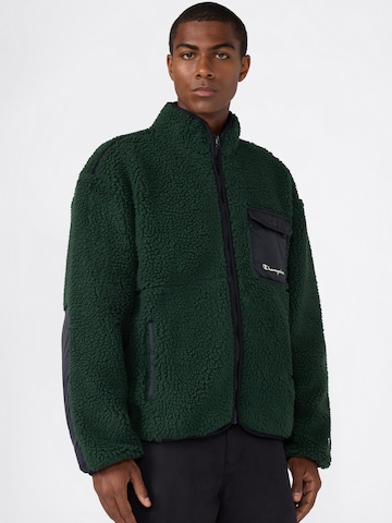 Champion Authentic Athletic Apparel Флисовая куртка в Зеленый: спереди