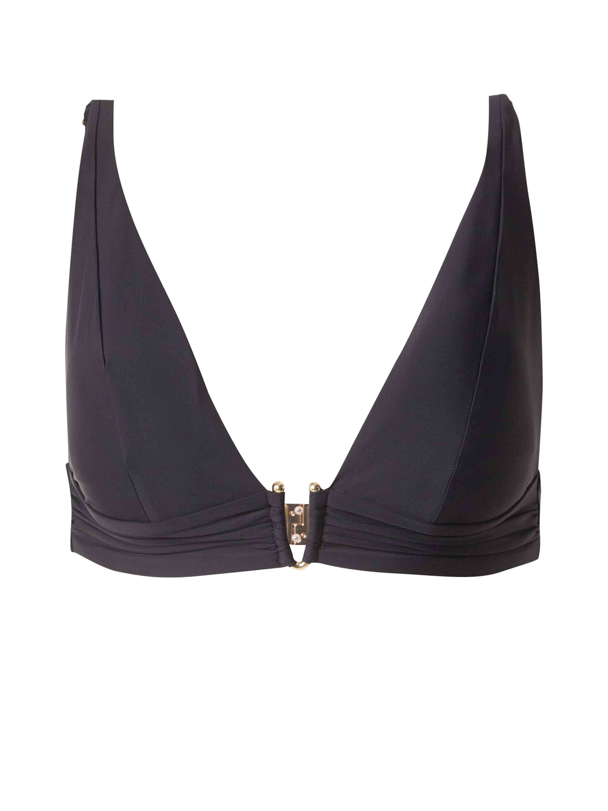 Triunghi Sutien costum de baie de la Hunkemöller pe negru: față