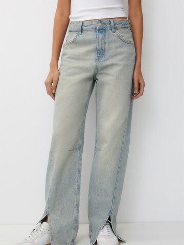 Pull&Bear Regular Jeans in Blauw: voorkant