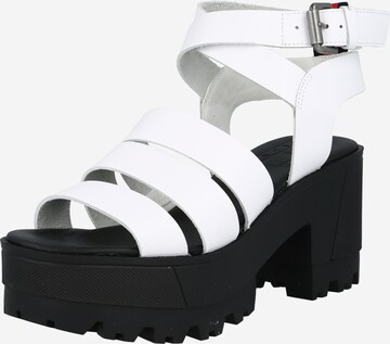 Tommy Jeans Strap Sandals in White: front