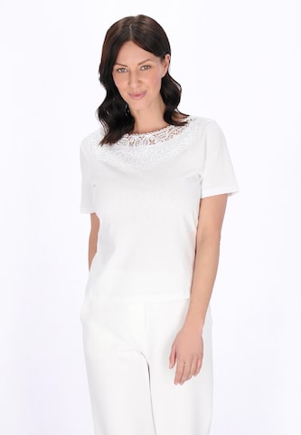 T-shirt Usha en blanc : devant