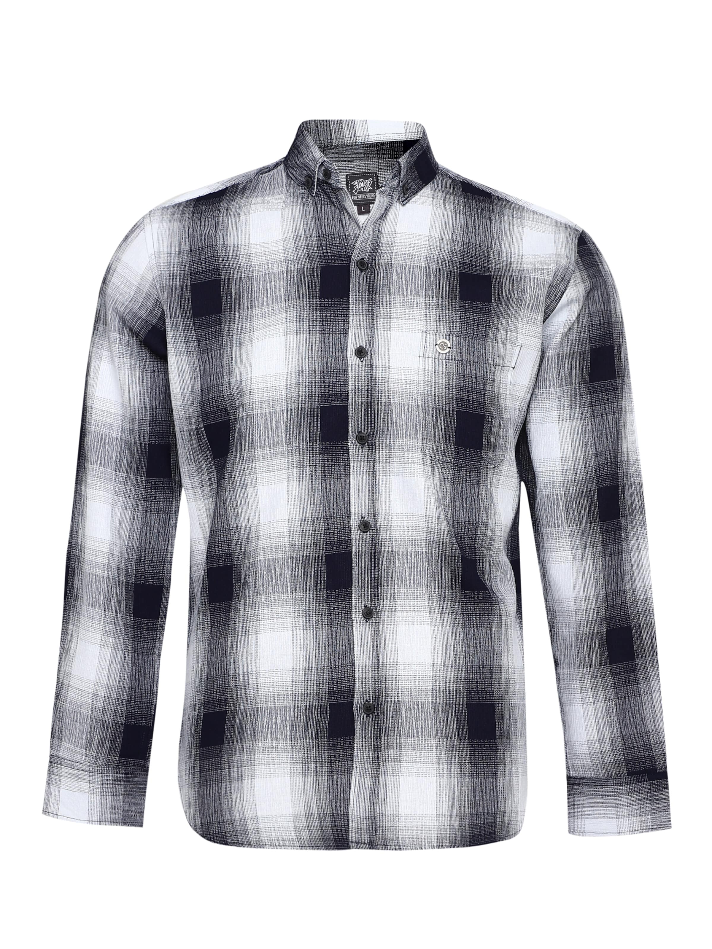 Campus Sutra - Regular Fit Camisa 'Tawnee' em cinzento: frente