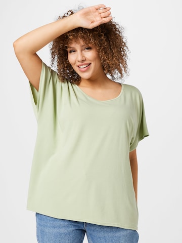 T-shirt Nasty Gal Plus en vert : devant