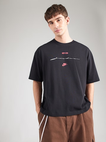 Jordan Μπλουζάκι σε μαύρο: μπροστά