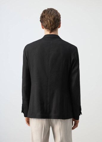 MANGO MAN Slim Fit Blazer 'Sakko Amalfi' in Schwarz
