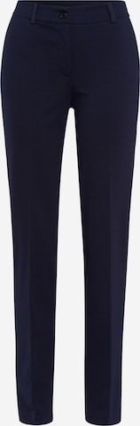 MARC AUREL Regular Pleated Pants in Blue: front