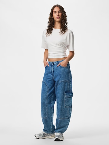 PIECES Baggy Cargo jeans 'SKY' in Blue