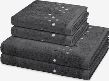 ROSS Towel 'Stoneline' in Grey: front