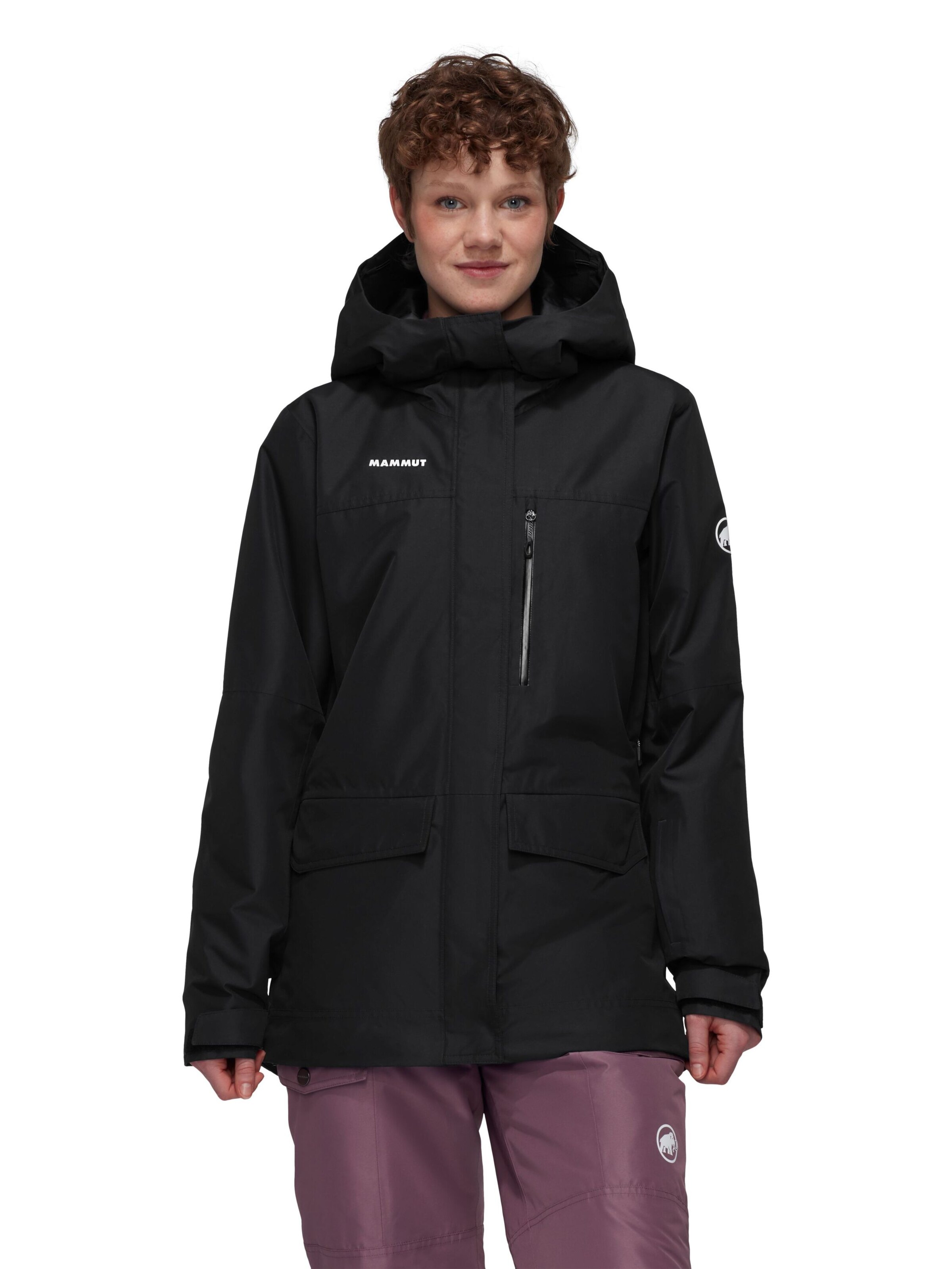 MAMMUT Athletic Jacket 'Fall Line' in Black: front
