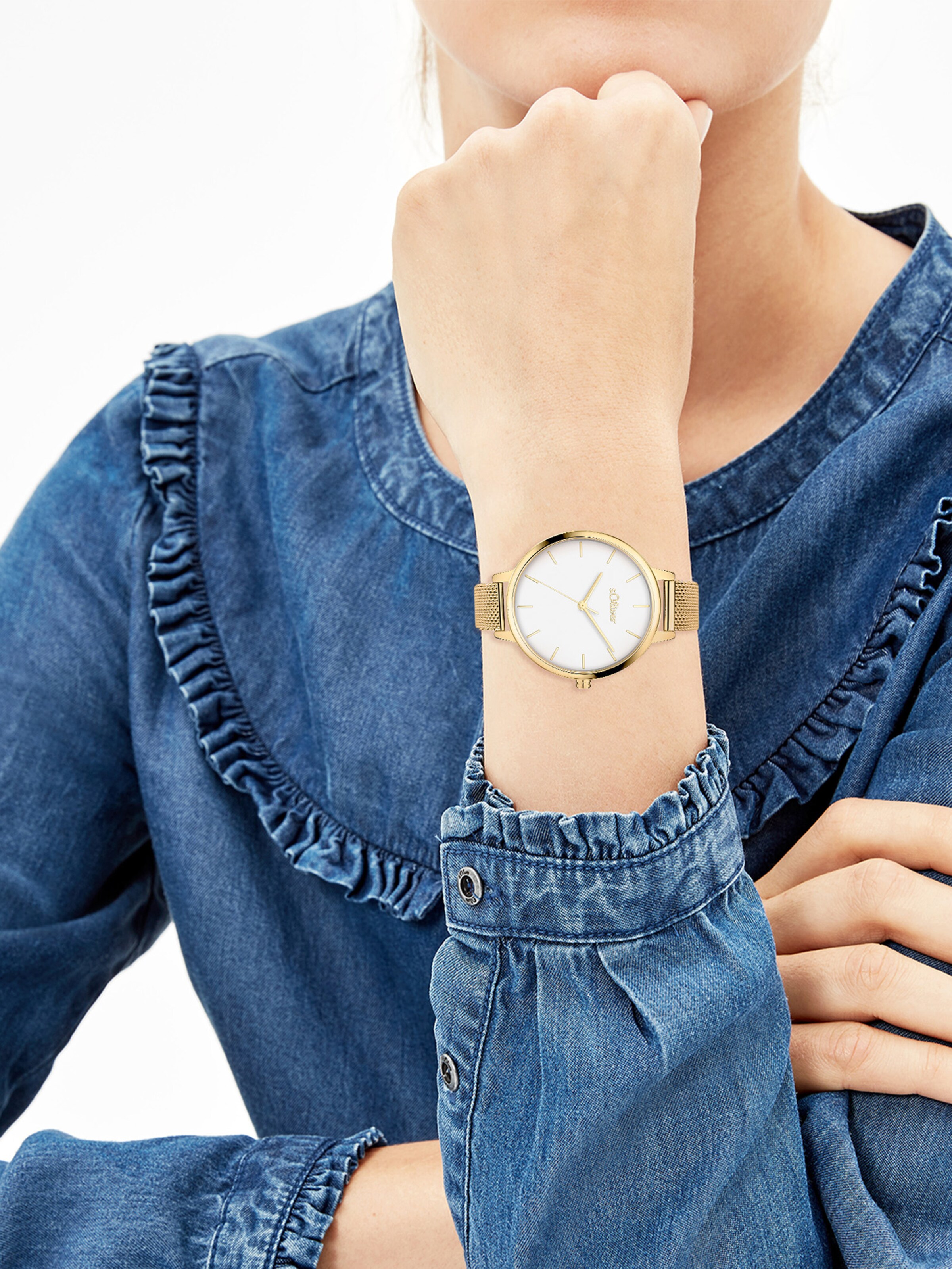 s.Oliver Analog Watch in Gold