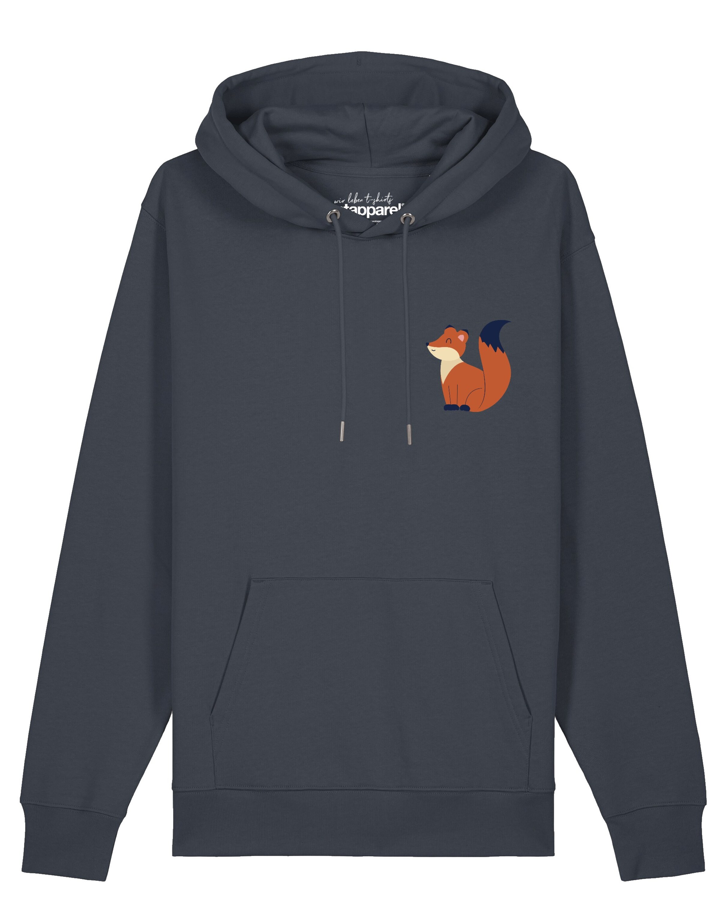 Felpa 'Cute Fox' di Watapparel in grigio: frontale