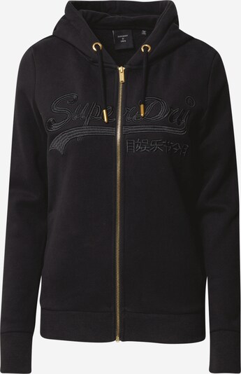 Superdry Sweatjacke in gold / schwarz, Produktansicht