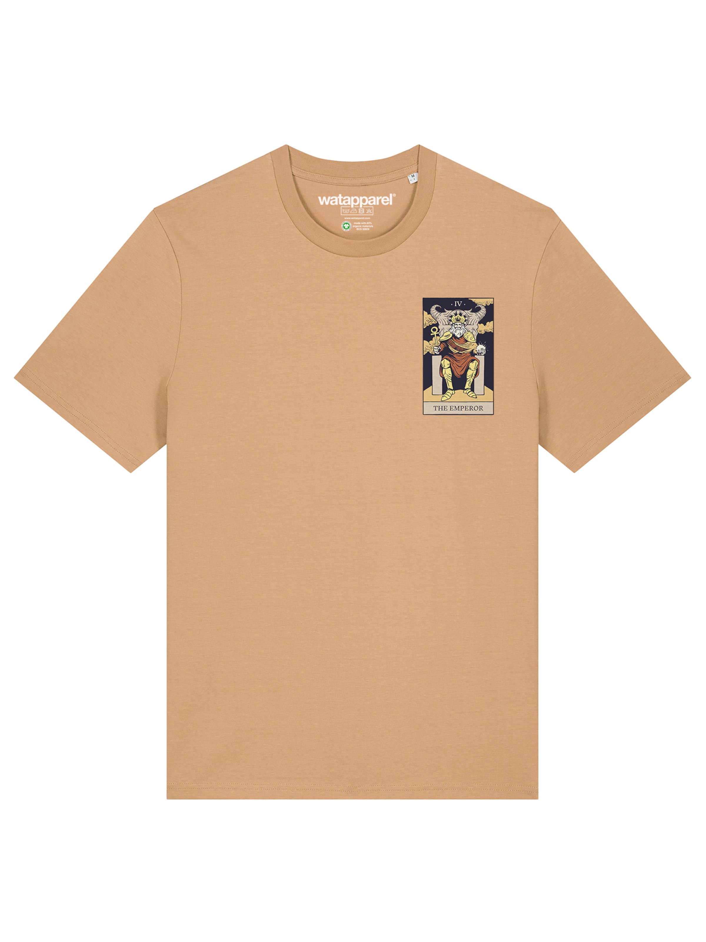Watapparel Shirt 'Tarot The Emperor' in Beige: Vorderseite
