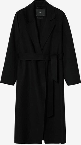 MANGO Between-Seasons Coat in Black: front