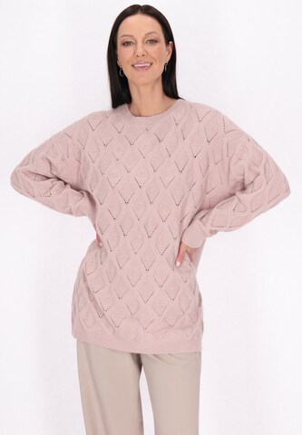 Pullover extra large di Usha in rosa: frontale